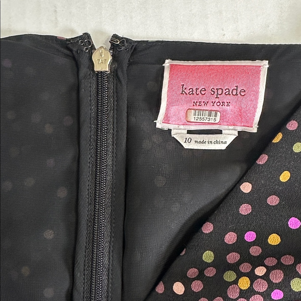 KATE SPADE NEW YORK Disco Dots Cropped Jumpsuit Womens 10 V‎ Neck Retro - Picture 8 of 16